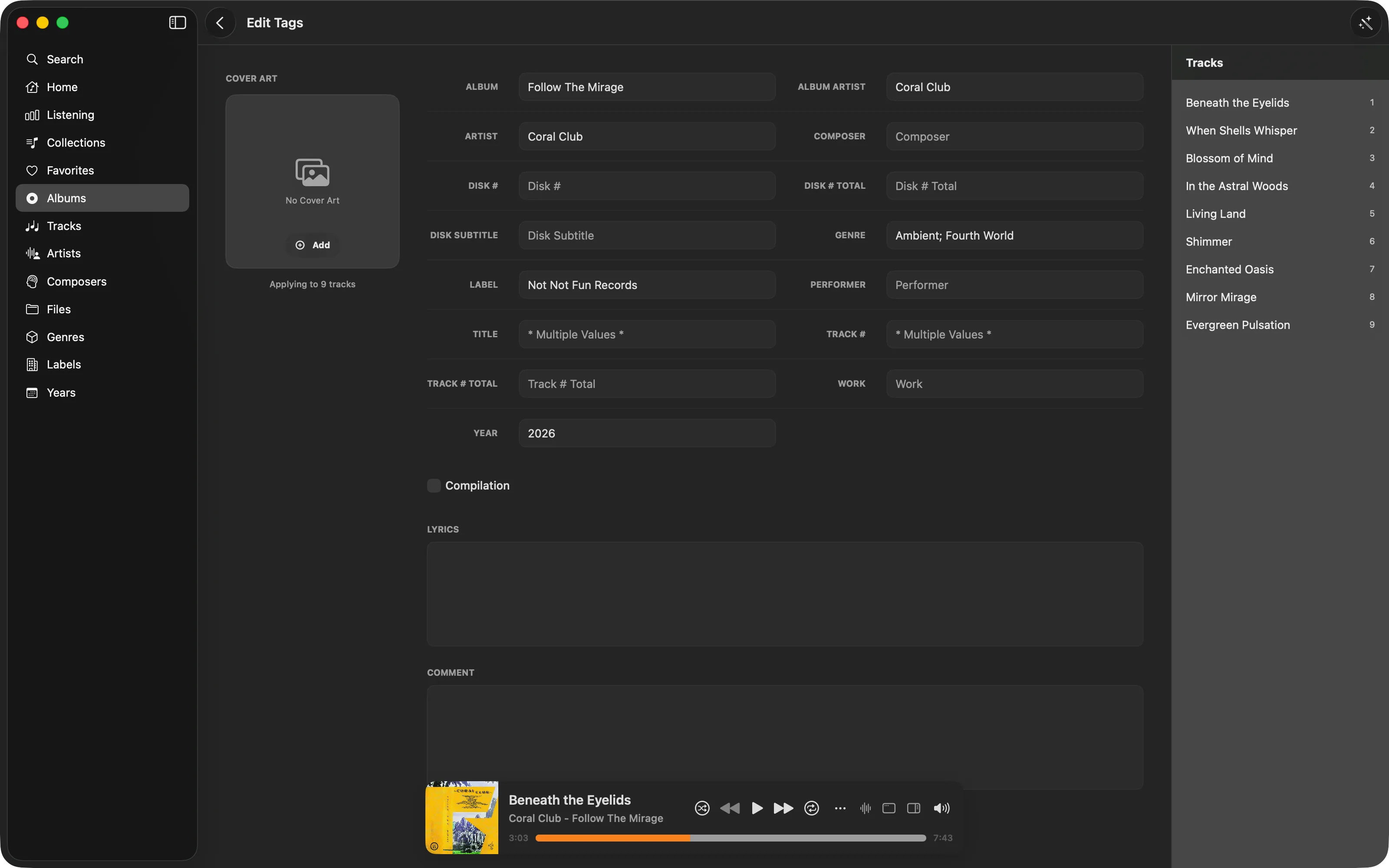 MiniMoon metadata and tag editor