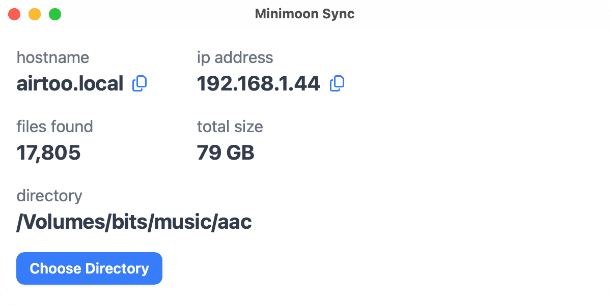 minimoon sync screenshot